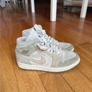 Nike Beige and Cream High-Top Sneakers